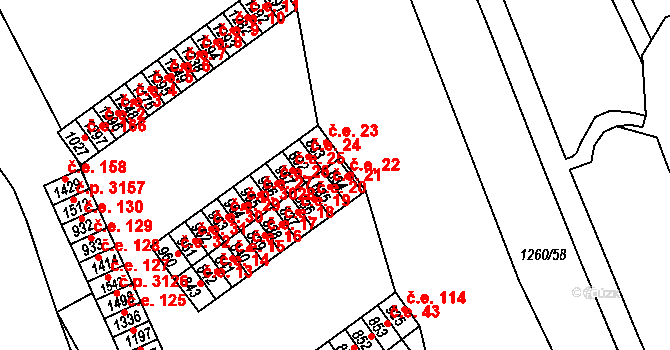 Vyškov 45906289 na parcele st. 834 v KÚ Dědice u Vyškova, Katastrální mapa