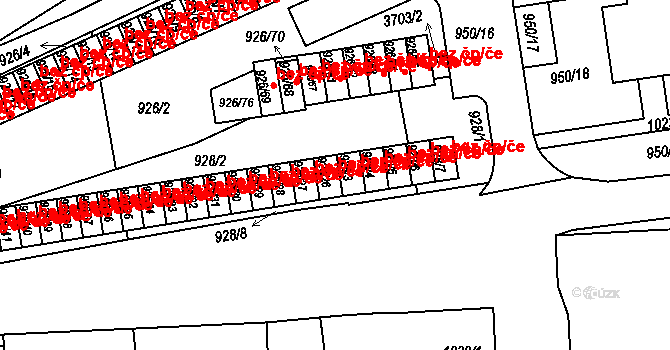 Holešov 47584289 na parcele st. 926/26 v KÚ Holešov, Katastrální mapa