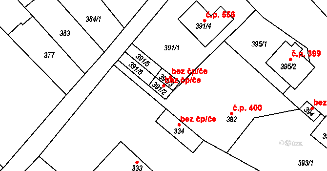 Novosedlice 47914289 na parcele st. 391/2 v KÚ Novosedlice, Katastrální mapa