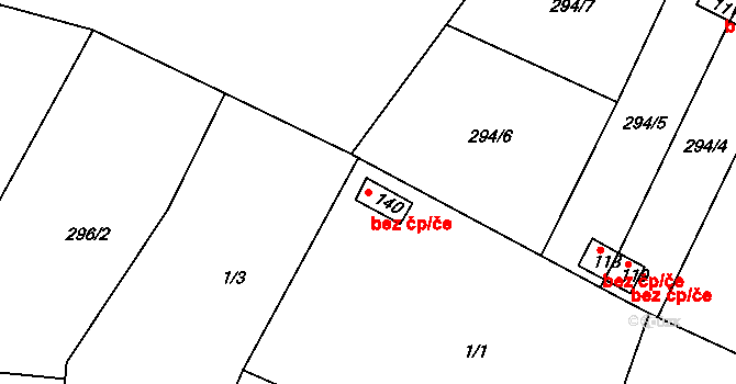 Chudenín 95120289 na parcele st. 140 v KÚ Hadrava, Katastrální mapa