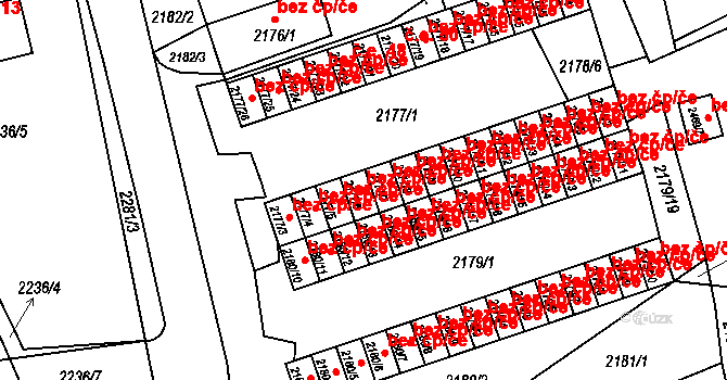 Černovice 41319290 na parcele st. 2177/6 v KÚ Černovice u Chomutova, Katastrální mapa