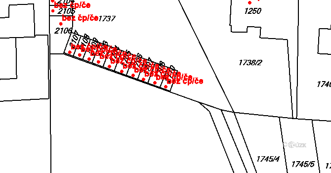 Ústí nad Orlicí 48460290 na parcele st. 2110 v KÚ Ústí nad Orlicí, Katastrální mapa