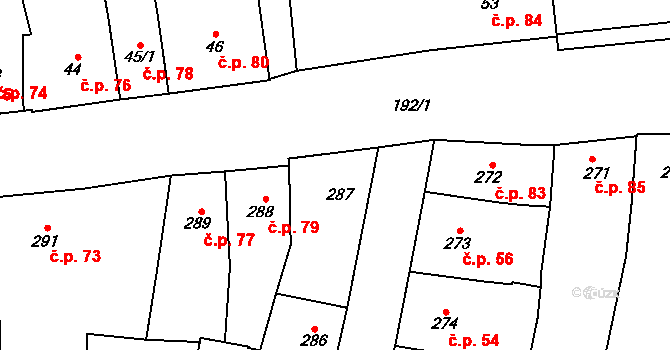 Moravský Krumlov 55, Katastrální mapa