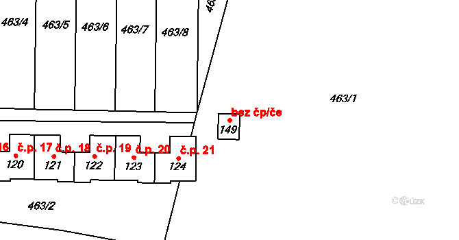 Jenišovice 38056291 na parcele st. 149 v KÚ Jenišovice u Chrudimi, Katastrální mapa