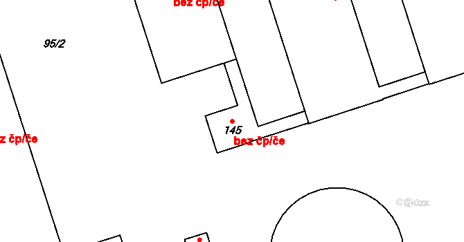 Nížkov 40723291 na parcele st. 145 v KÚ Nížkov, Katastrální mapa