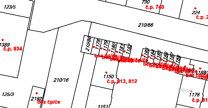 Starý Plzenec 42323291 na parcele st. 1179 v KÚ Starý Plzenec, Katastrální mapa
