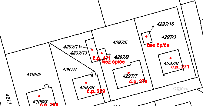 Frýdek-Místek 42589291 na parcele st. 4297/9 v KÚ Lískovec u Frýdku-Místku, Katastrální mapa
