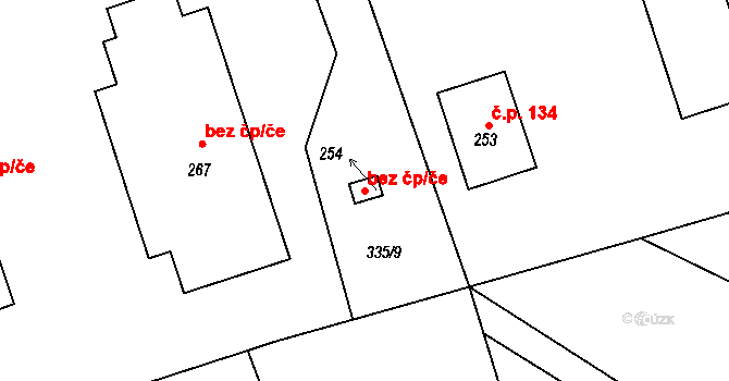 Ohnišov 44250291 na parcele st. 254 v KÚ Ohnišov, Katastrální mapa