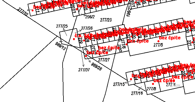 Chlumec 44681291 na parcele st. 277/7 v KÚ Chlumec u Chabařovic, Katastrální mapa