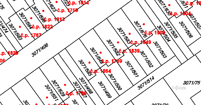 Hlučín 1769 na parcele st. 3071/548 v KÚ Hlučín, Katastrální mapa