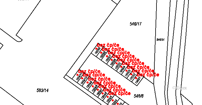 Jičín 45977291 na parcele st. 1955/8 v KÚ Jičín, Katastrální mapa
