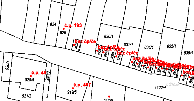 Jaroměř 48129291 na parcele st. 830/2 v KÚ Jaroměř, Katastrální mapa