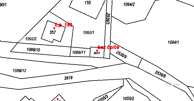 Oldřiš 50278291 na parcele st. 481/1 v KÚ Oldřiš u Poličky, Katastrální mapa