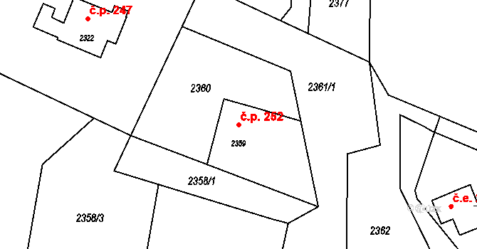 Horní Těrlicko 252, Těrlicko na parcele st. 2359 v KÚ Horní Těrlicko, Katastrální mapa