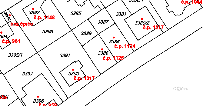 Modřany 1125, Praha na parcele st. 3388 v KÚ Modřany, Katastrální mapa