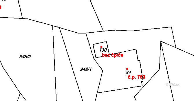 Jilemnice 38493292 na parcele st. 130 v KÚ Hrabačov, Katastrální mapa
