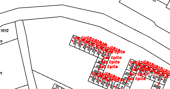 Tachov 43283292 na parcele st. 203/4 v KÚ Tachov, Katastrální mapa