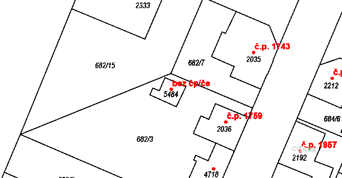 Dvůr Králové nad Labem 43561292 na parcele st. 5484 v KÚ Dvůr Králové nad Labem, Katastrální mapa
