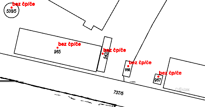 Chotěšov 46234292 na parcele st. 542/7 v KÚ Chotěšov, Katastrální mapa