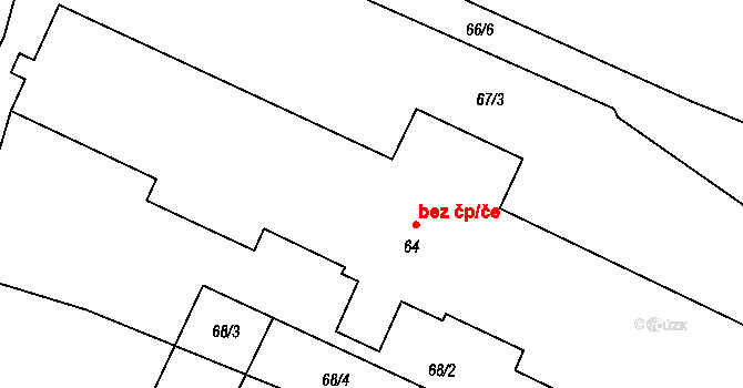 Bušovice 47102292 na parcele st. 64 v KÚ Bušovice, Katastrální mapa