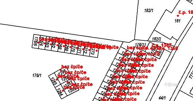 Děčín 47229292 na parcele st. 1273 v KÚ Boletice nad Labem, Katastrální mapa