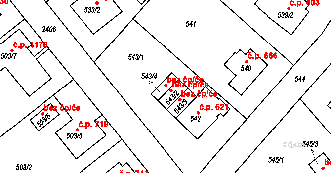 Praha 48418293 na parcele st. 543/4 v KÚ Kunratice, Katastrální mapa