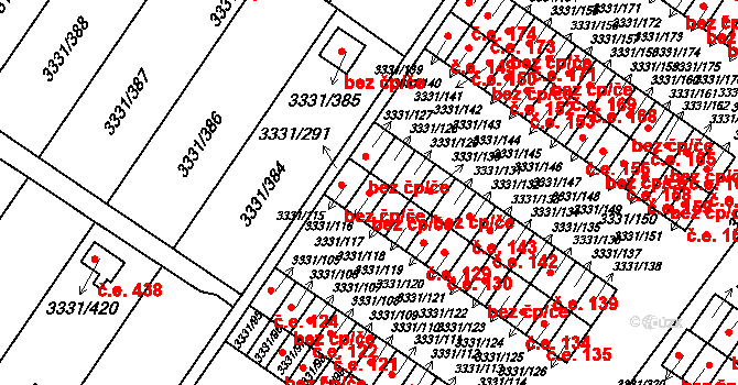 Dubňany 83700293 na parcele st. 3331/116 v KÚ Dubňany, Katastrální mapa