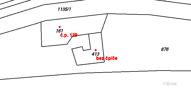 Bohdíkov 89735293 na parcele st. 413 v KÚ Dolní Bohdíkov, Katastrální mapa