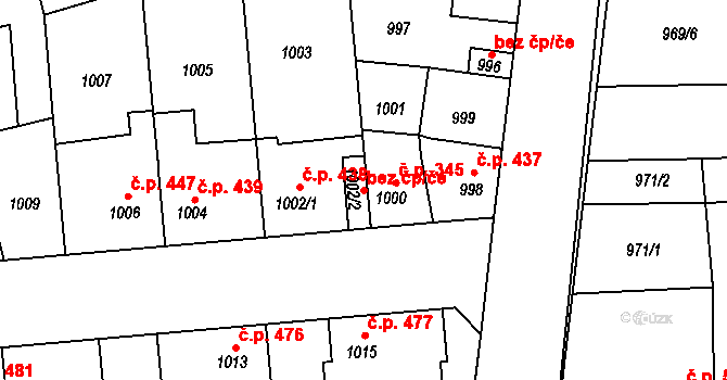 Libušín 106590294 na parcele st. 1002/2 v KÚ Libušín, Katastrální mapa