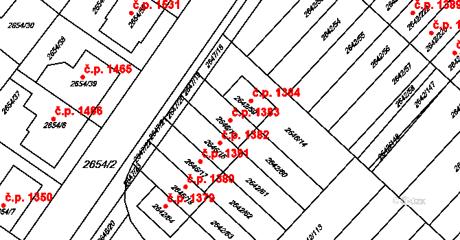Kuřim 1383 na parcele st. 2646/15 v KÚ Kuřim, Katastrální mapa