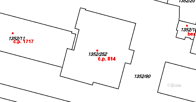 Řepy 814, Praha na parcele st. 1352/252 v KÚ Řepy, Katastrální mapa