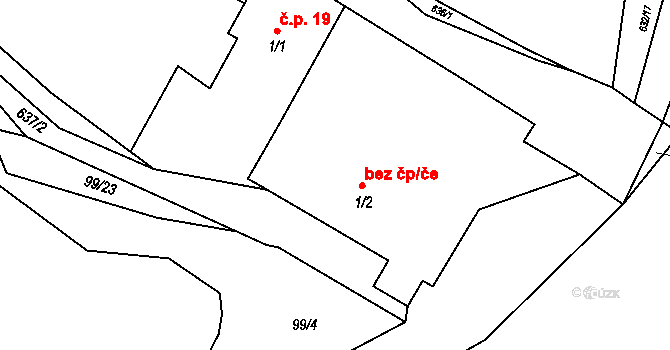 Turovec 40916294 na parcele st. 1/2 v KÚ Turovec, Katastrální mapa