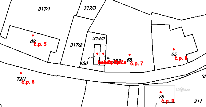 Loukovec 45331294 na parcele st. 137 v KÚ Loukovec, Katastrální mapa