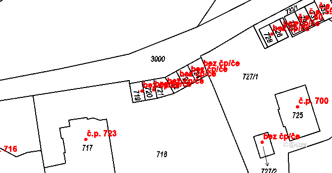 Děčín 47107294 na parcele st. 721 v KÚ Děčín, Katastrální mapa