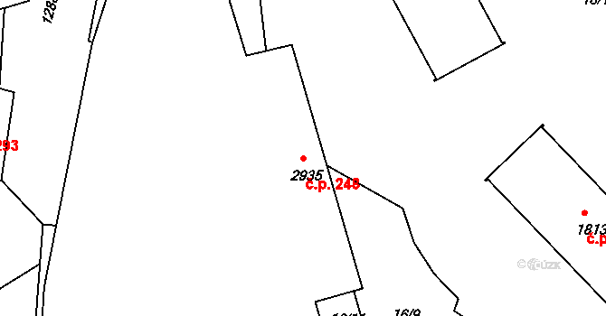 Plešivec 248, Český Krumlov na parcele st. 2935 v KÚ Český Krumlov, Katastrální mapa