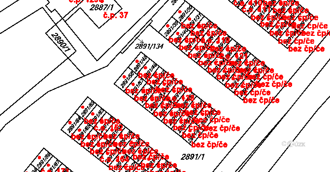 Poruba 138, Orlová na parcele st. 2891/51 v KÚ Poruba u Orlové, Katastrální mapa