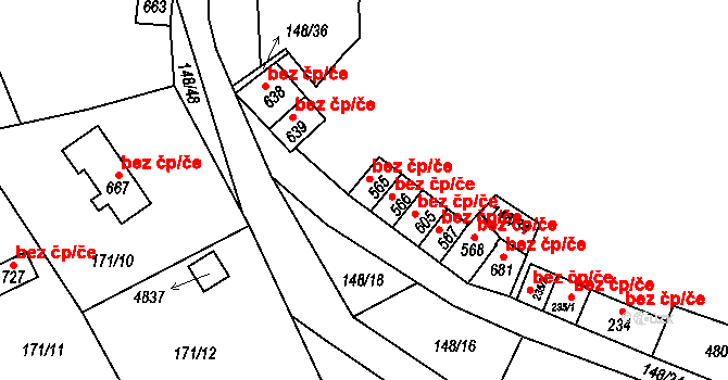 Bochov 39664295 na parcele st. 565 v KÚ Bochov, Katastrální mapa
