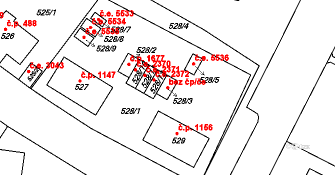 Ústí nad Labem 44761295 na parcele st. 528/3 v KÚ Střekov, Katastrální mapa