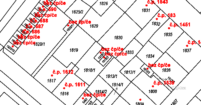 Litoměřice 47619295 na parcele st. 1818/2 v KÚ Litoměřice, Katastrální mapa