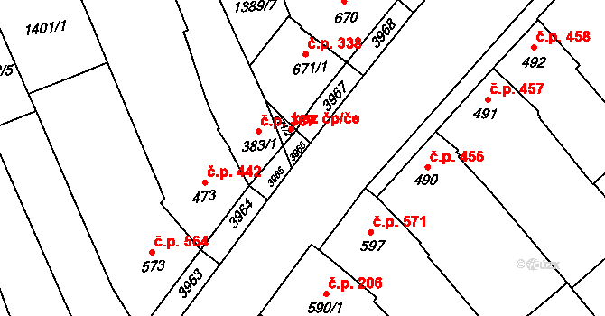 Rakvice 48412295 na parcele st. 671/2 v KÚ Rakvice, Katastrální mapa