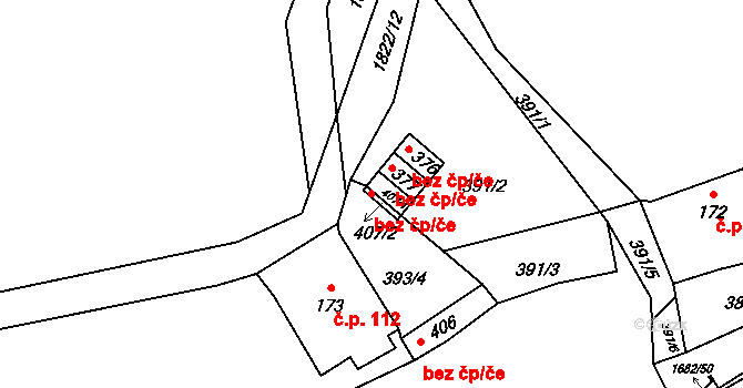 Třebovice 48545295 na parcele st. 407/2 v KÚ Třebovice, Katastrální mapa