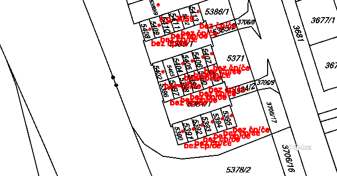 Brno 95149295 na parcele st. 5396 v KÚ Královo Pole, Katastrální mapa