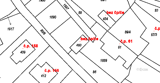 Oleška 118479296 na parcele st. 480 v KÚ Oleška, Katastrální mapa
