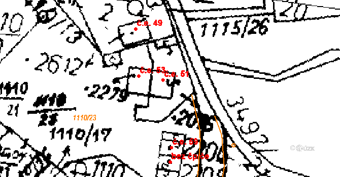 Byšičky 51, Lysá nad Labem na parcele st. 2076 v KÚ Lysá nad Labem, Katastrální mapa