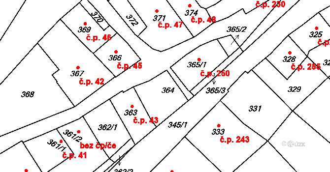 Olešnice 44, Katastrální mapa
