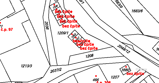 Vsetín 45666296 na parcele st. 1101 v KÚ Rokytnice u Vsetína, Katastrální mapa