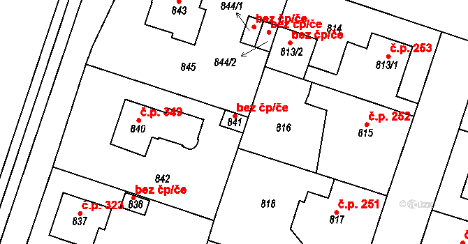 Praha 46858296 na parcele st. 841 v KÚ Satalice, Katastrální mapa