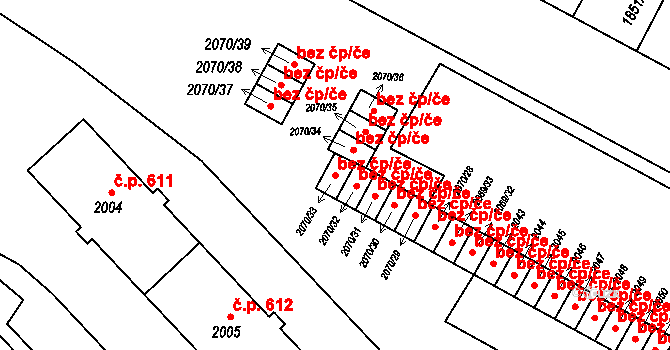 Krnov 48258296 na parcele st. 2070/33 v KÚ Krnov-Horní Předměstí, Katastrální mapa