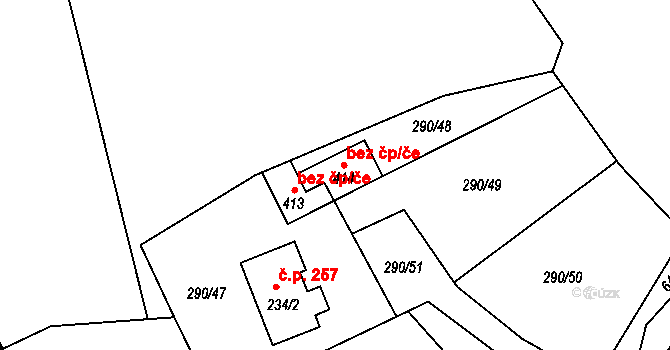 Vilémov 49983296 na parcele st. 414 v KÚ Vilémov u Šluknova, Katastrální mapa