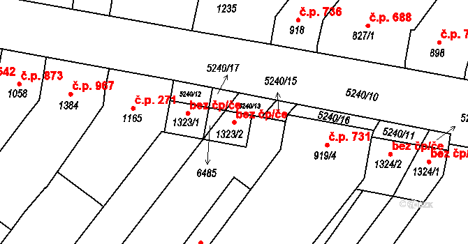 Velké Bílovice 50381296 na parcele st. 1323/2 v KÚ Velké Bílovice, Katastrální mapa